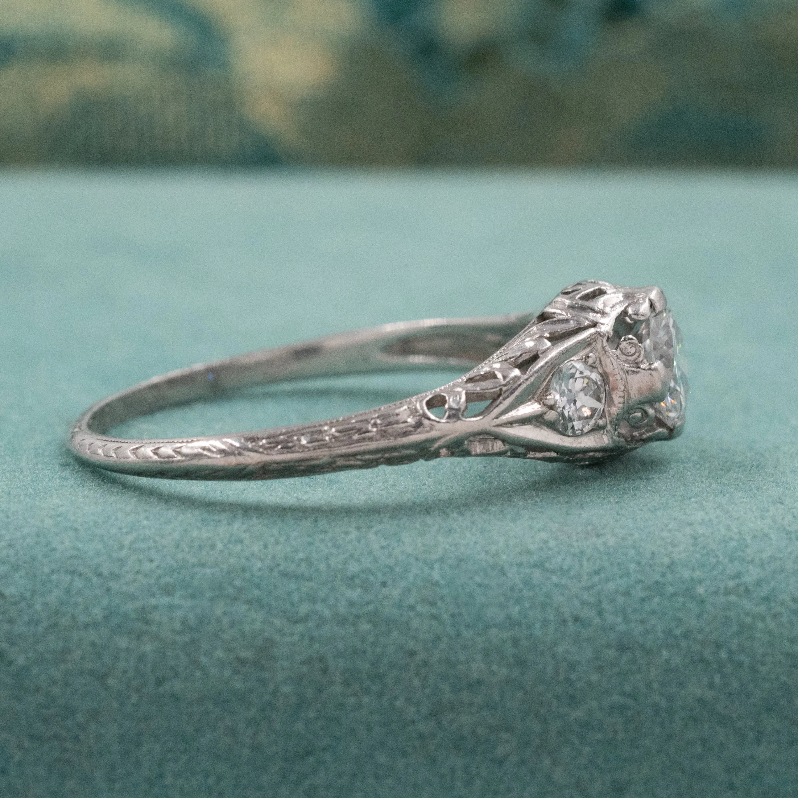 Art Deco Filigree Diamond Ring