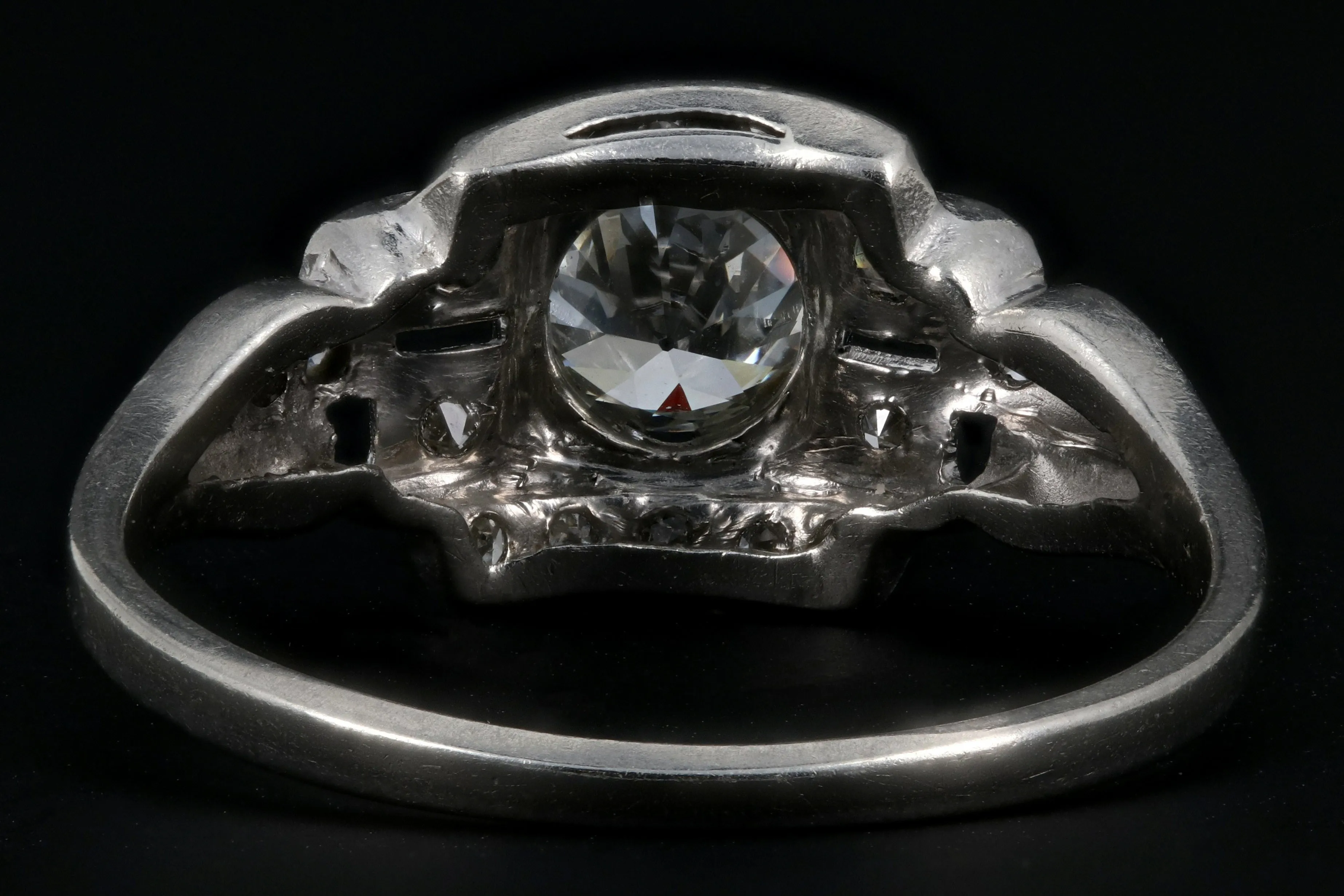 Art Deco  Platinum G.C.& G Old European Cut Diamond Ring c.1920s