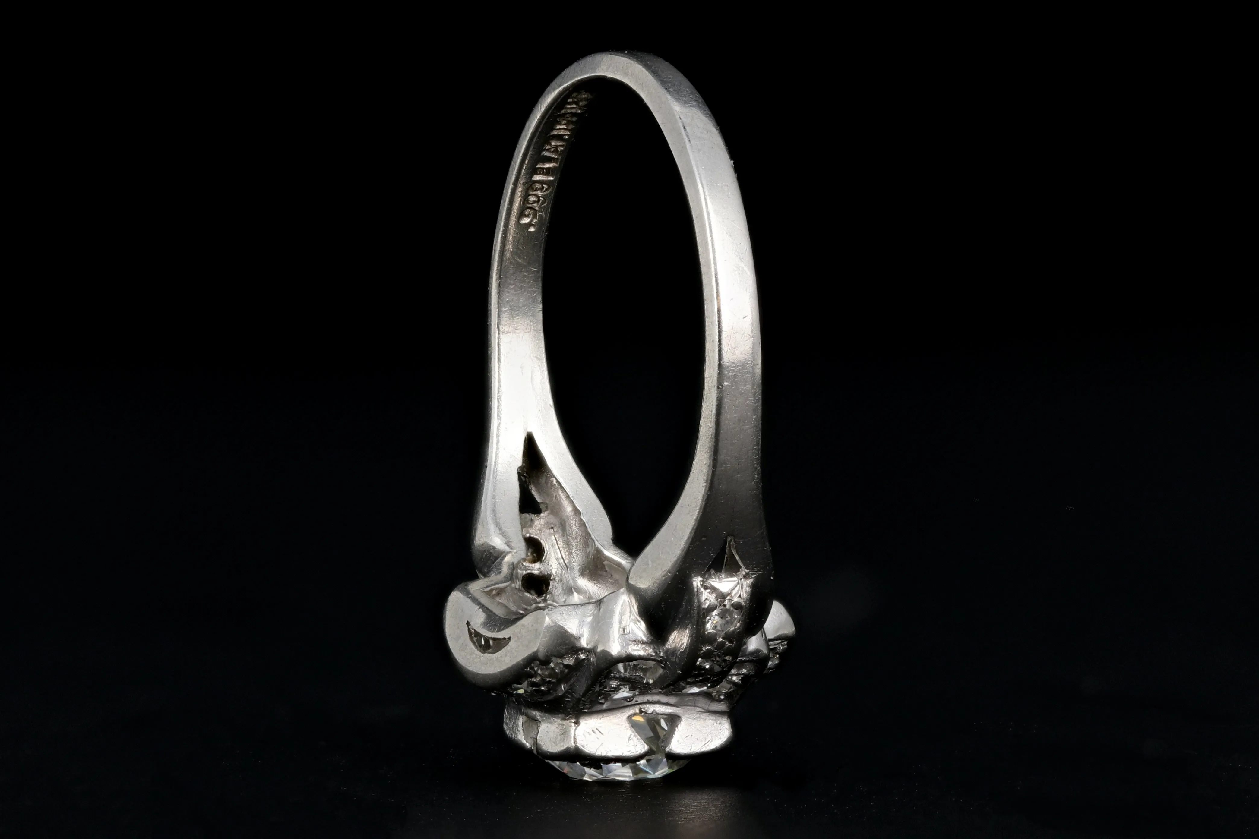 Art Deco  Platinum G.C.& G Old European Cut Diamond Ring c.1920s