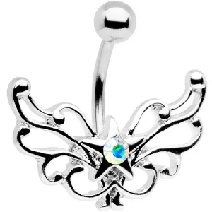 Aurora Gem Summer Filigree Star Belly Ring