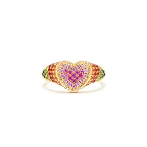 Baby Heart Rainbow Ring