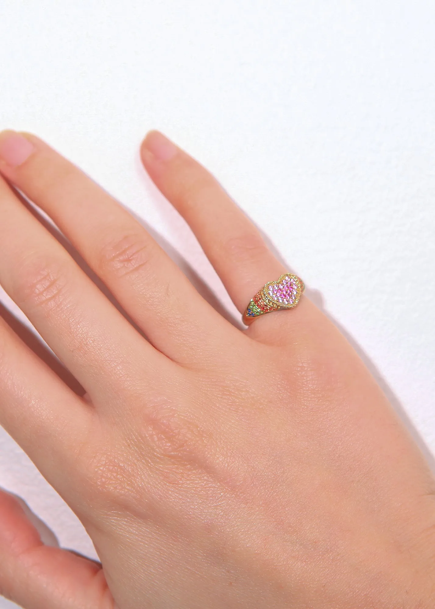 Baby Heart Rainbow Ring
