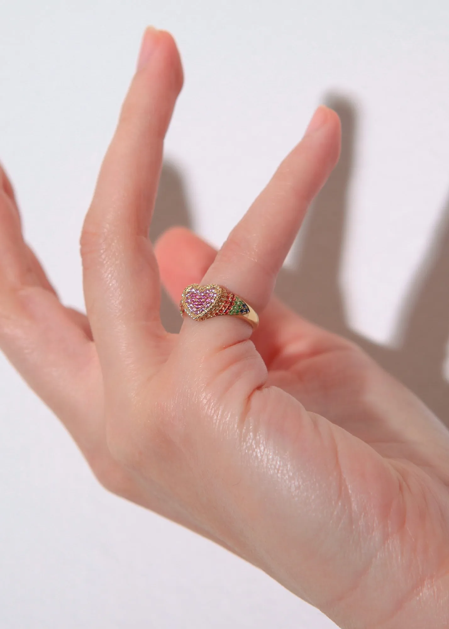 Baby Heart Rainbow Ring