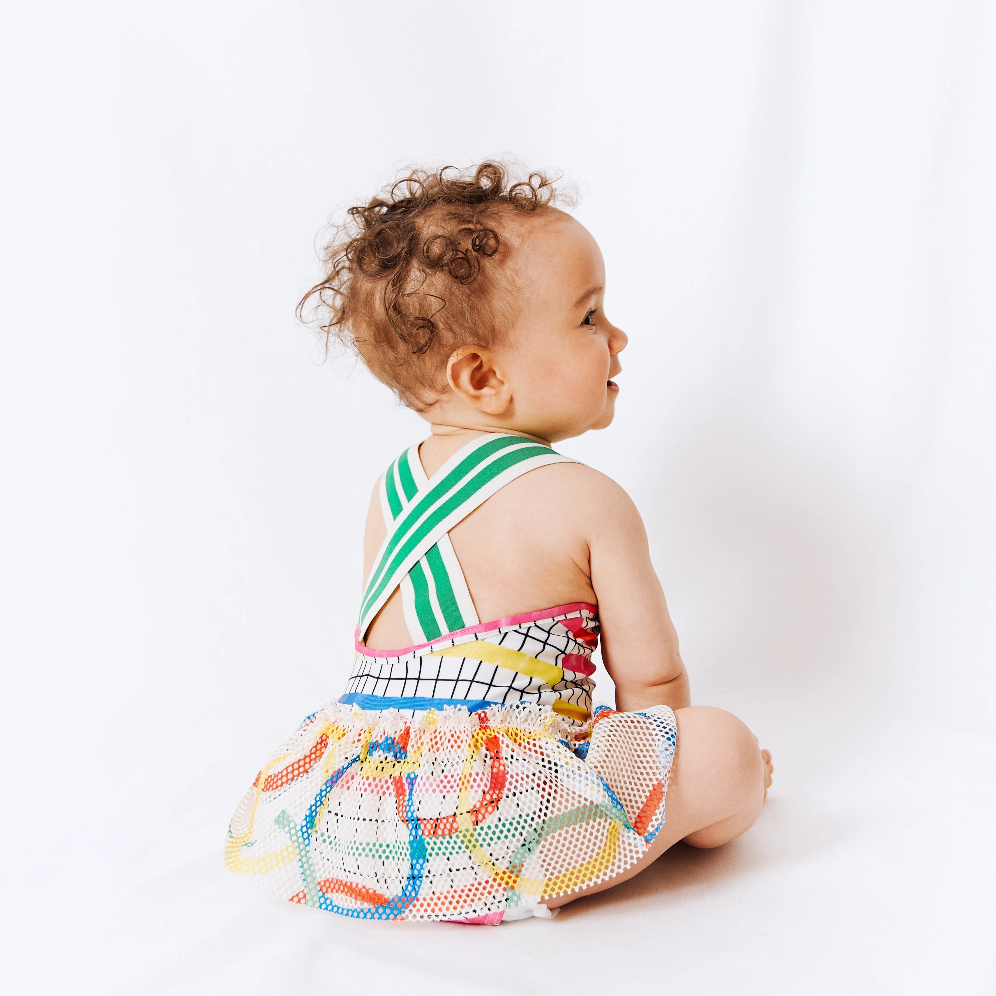 Baby Swim Suit // blue stripes