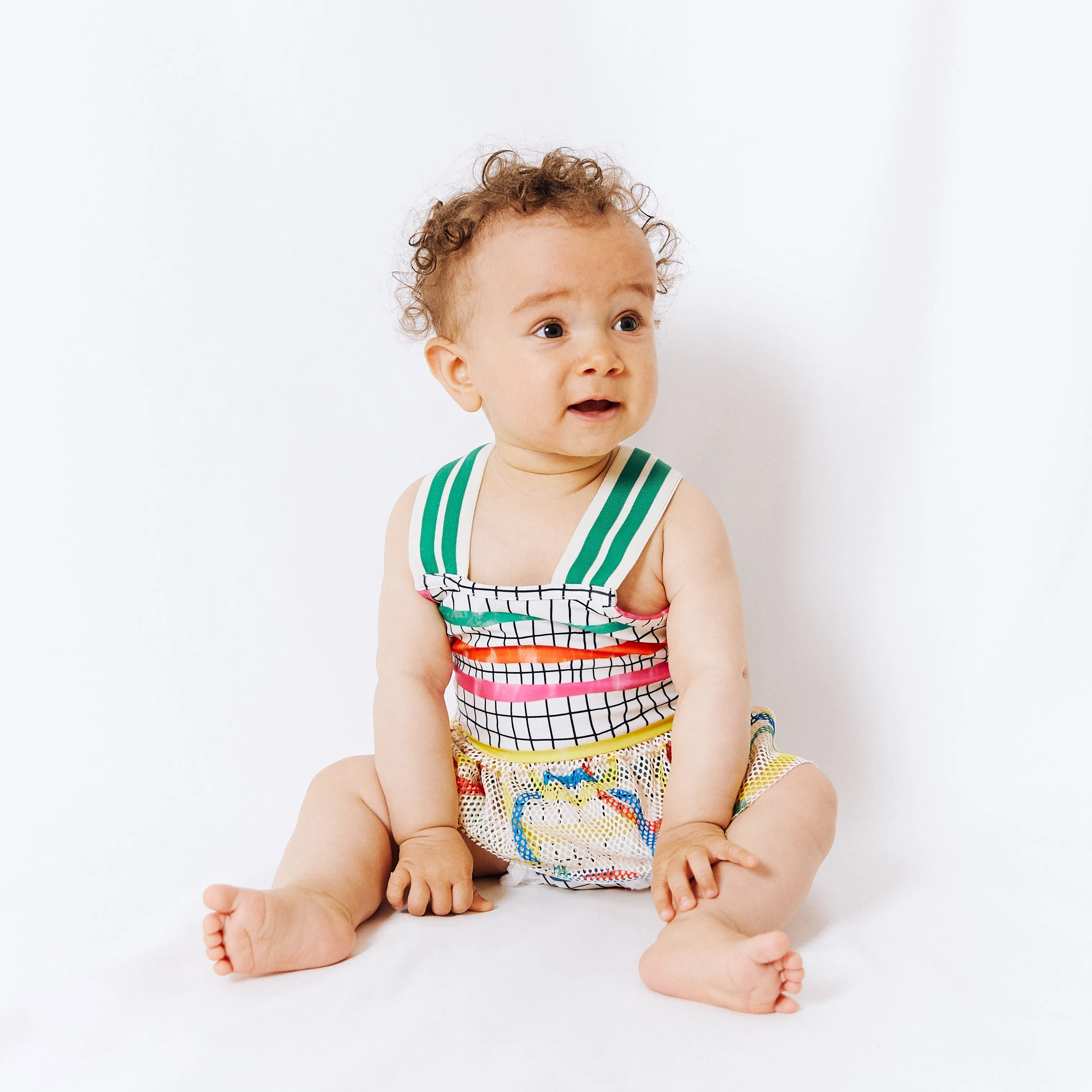 Baby Swim Suit // blue stripes