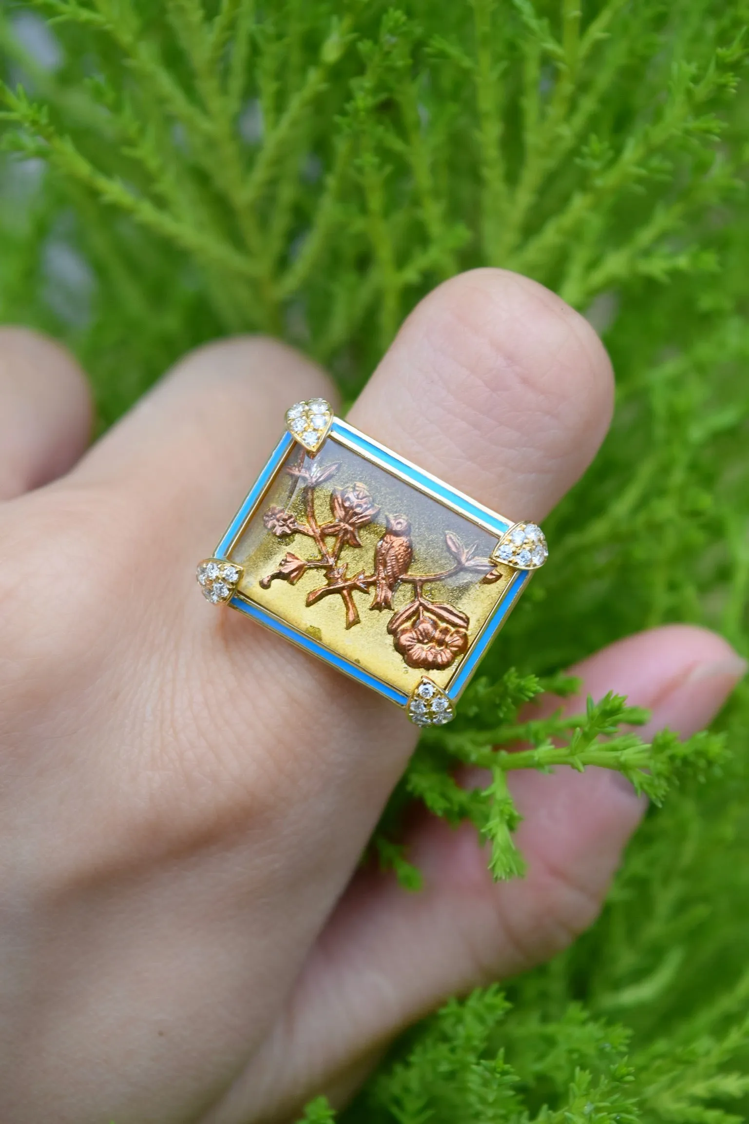 Being Golden Flower Ring