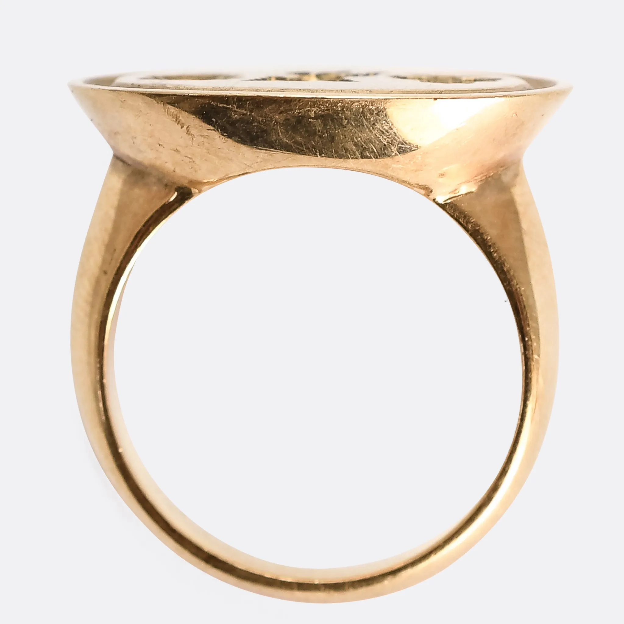 Bespoke "I Love You" Rebus Puzzle Signet Ring