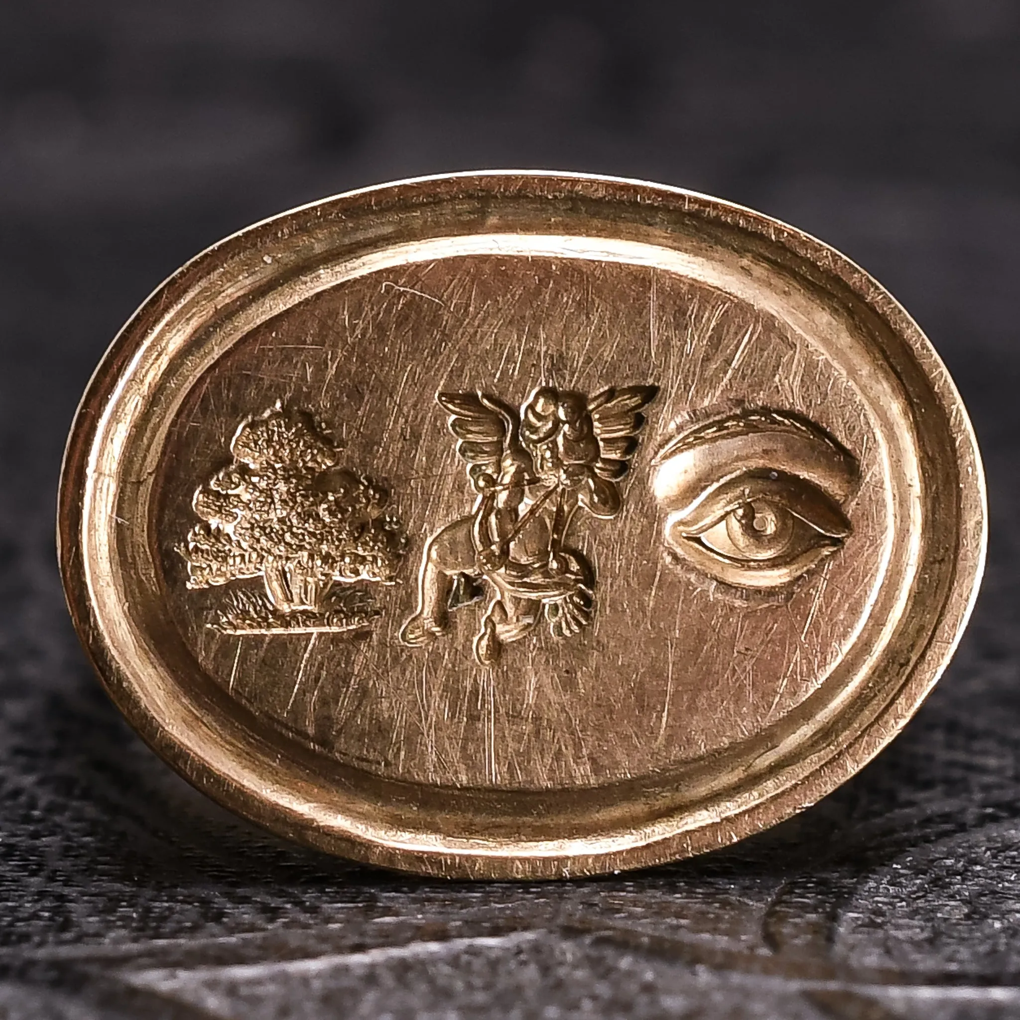 Bespoke "I Love You" Rebus Puzzle Signet Ring