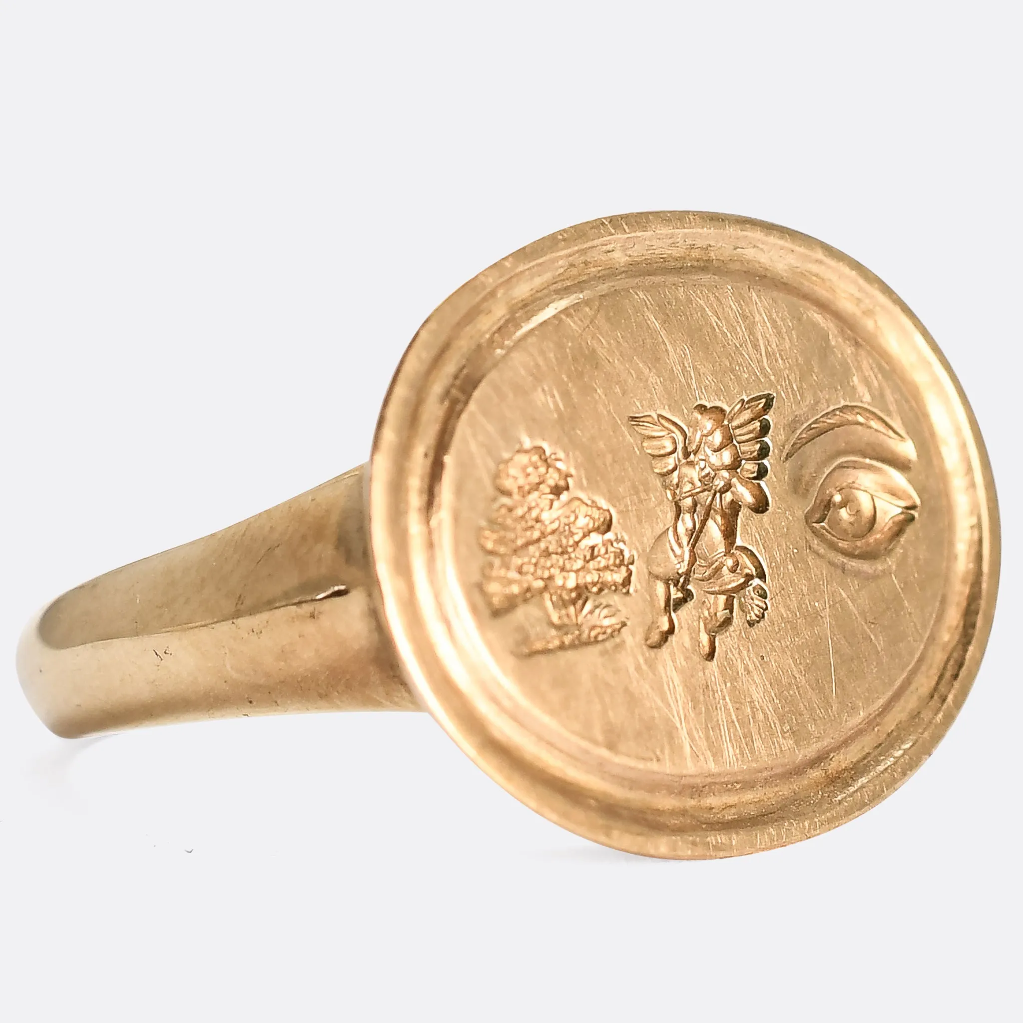 Bespoke "I Love You" Rebus Puzzle Signet Ring