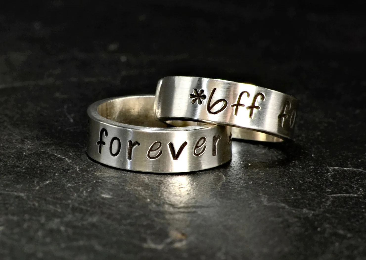 Best Friends Forever Sterling Silver Toe Ring Set