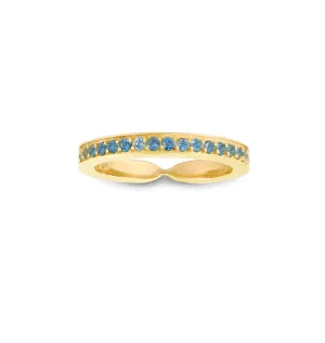 Blue Diamond Goddess Wrap Ring