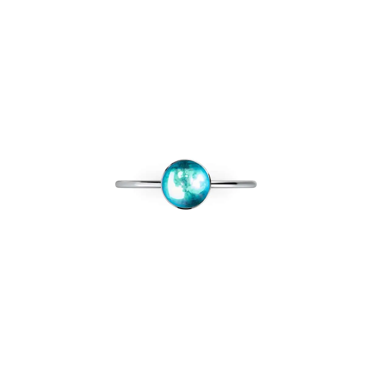 Blue Nebula | .925 Sterling Silver | Galaxy Glass Ring