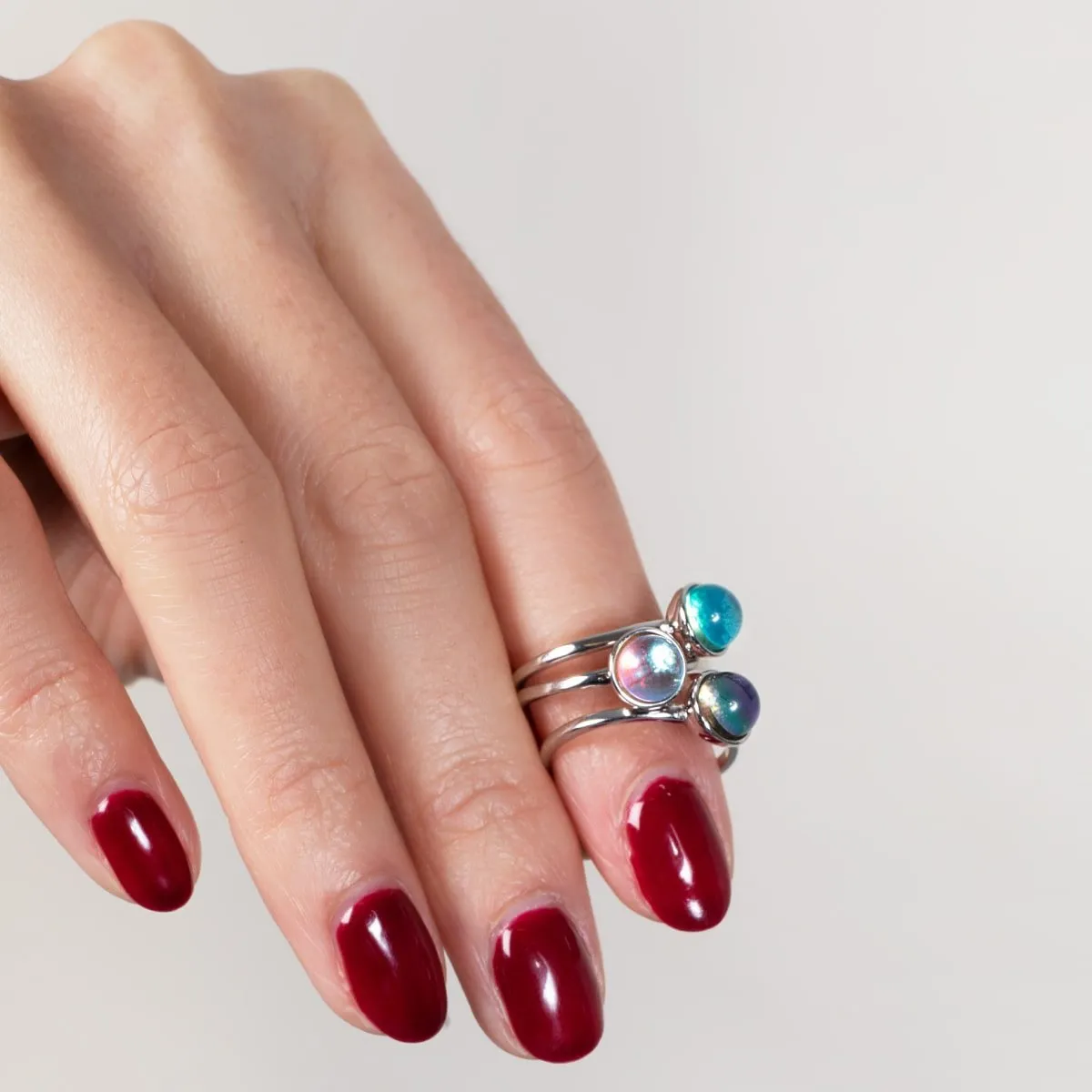Blue Nebula | .925 Sterling Silver | Galaxy Glass Ring