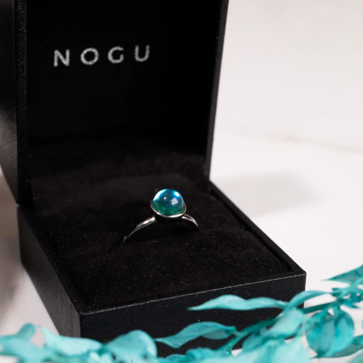 Blue Nebula | .925 Sterling Silver | Galaxy Glass Ring