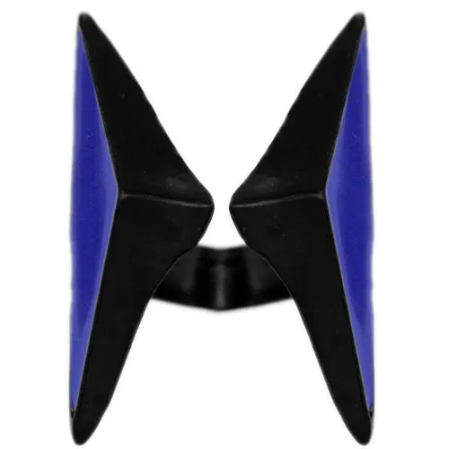 Blue Retro Cuff Ring