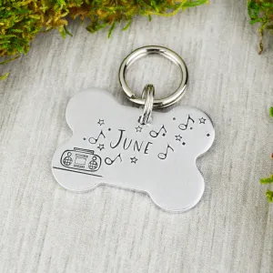Boombox Bone Pet ID Tag