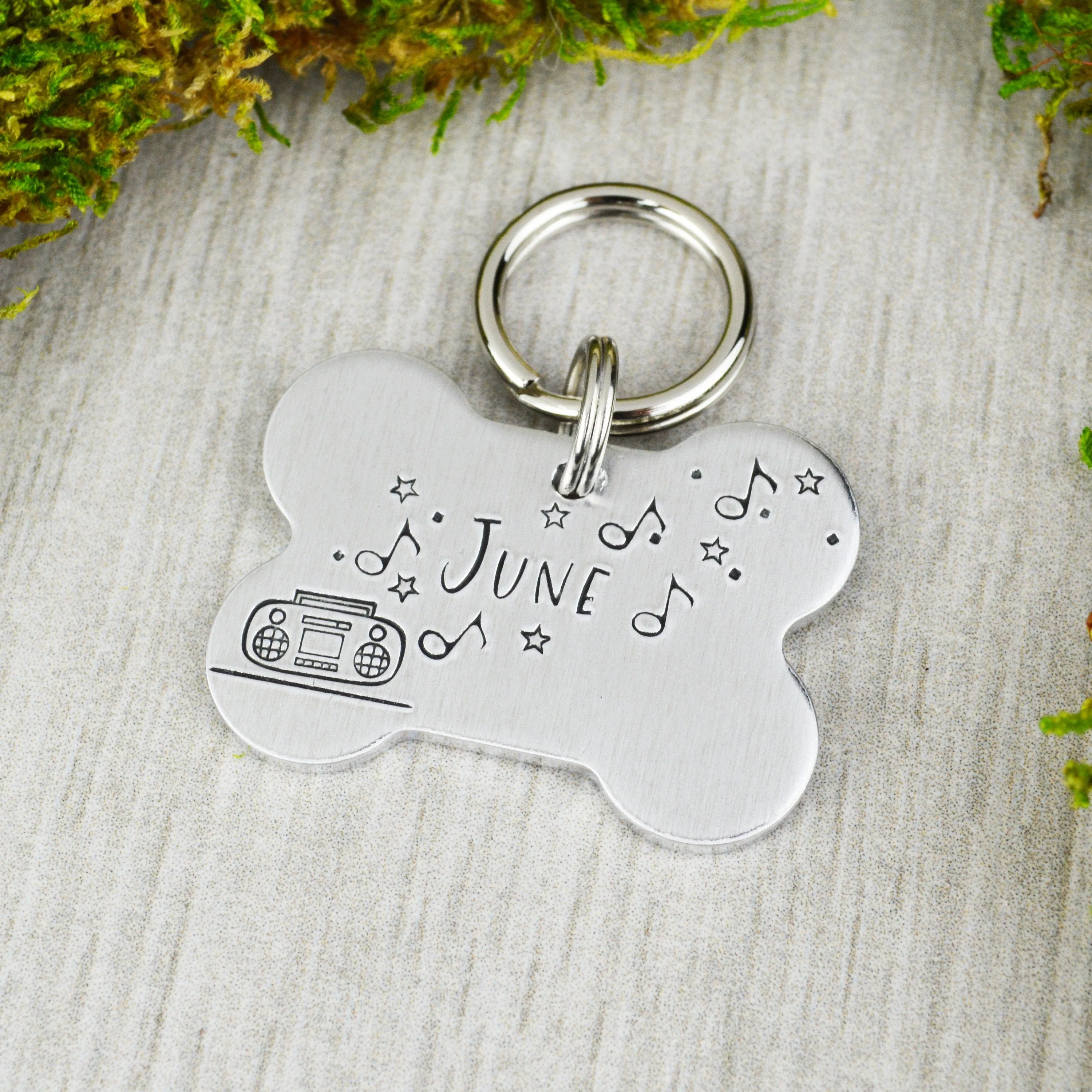Boombox Bone Pet ID Tag