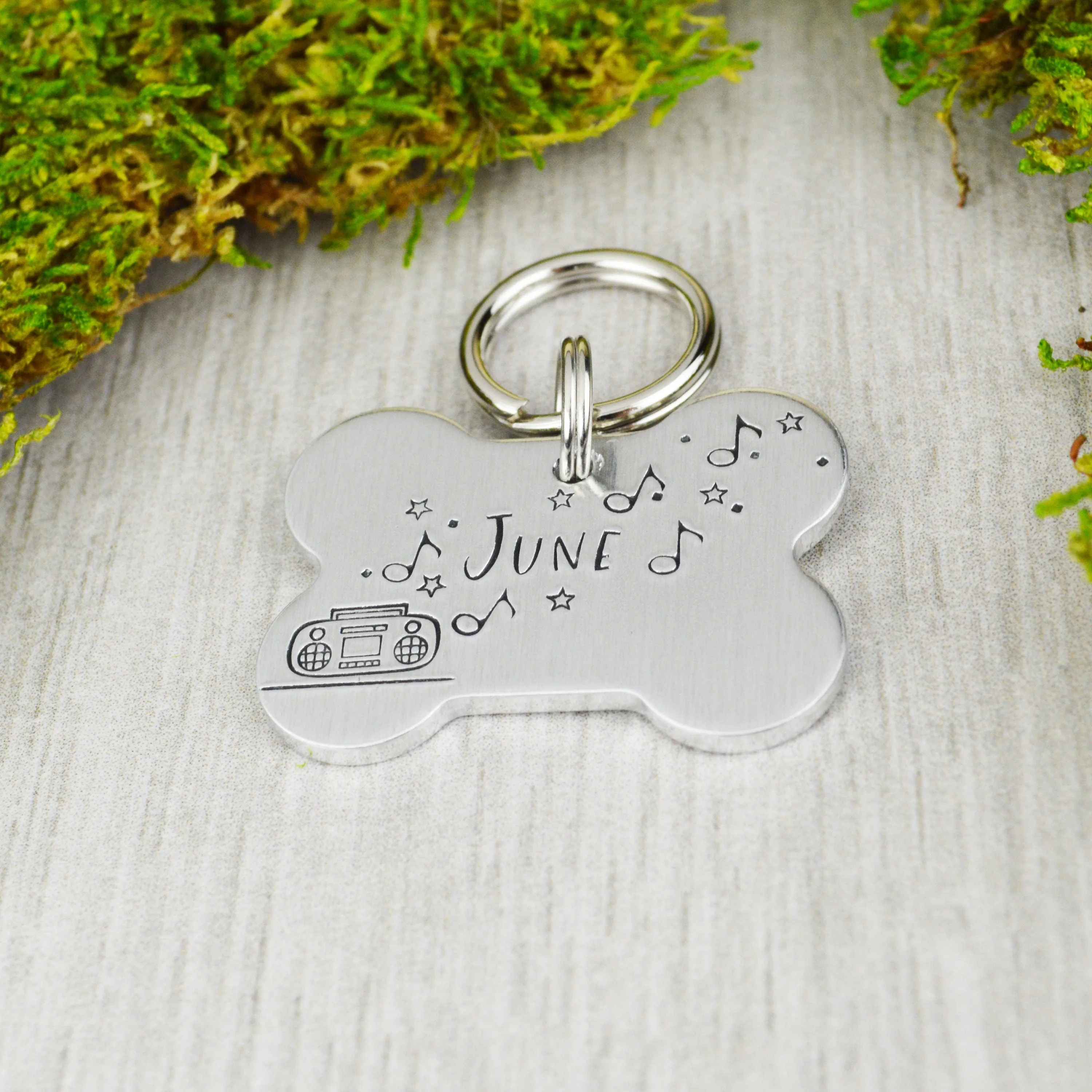 Boombox Bone Pet ID Tag