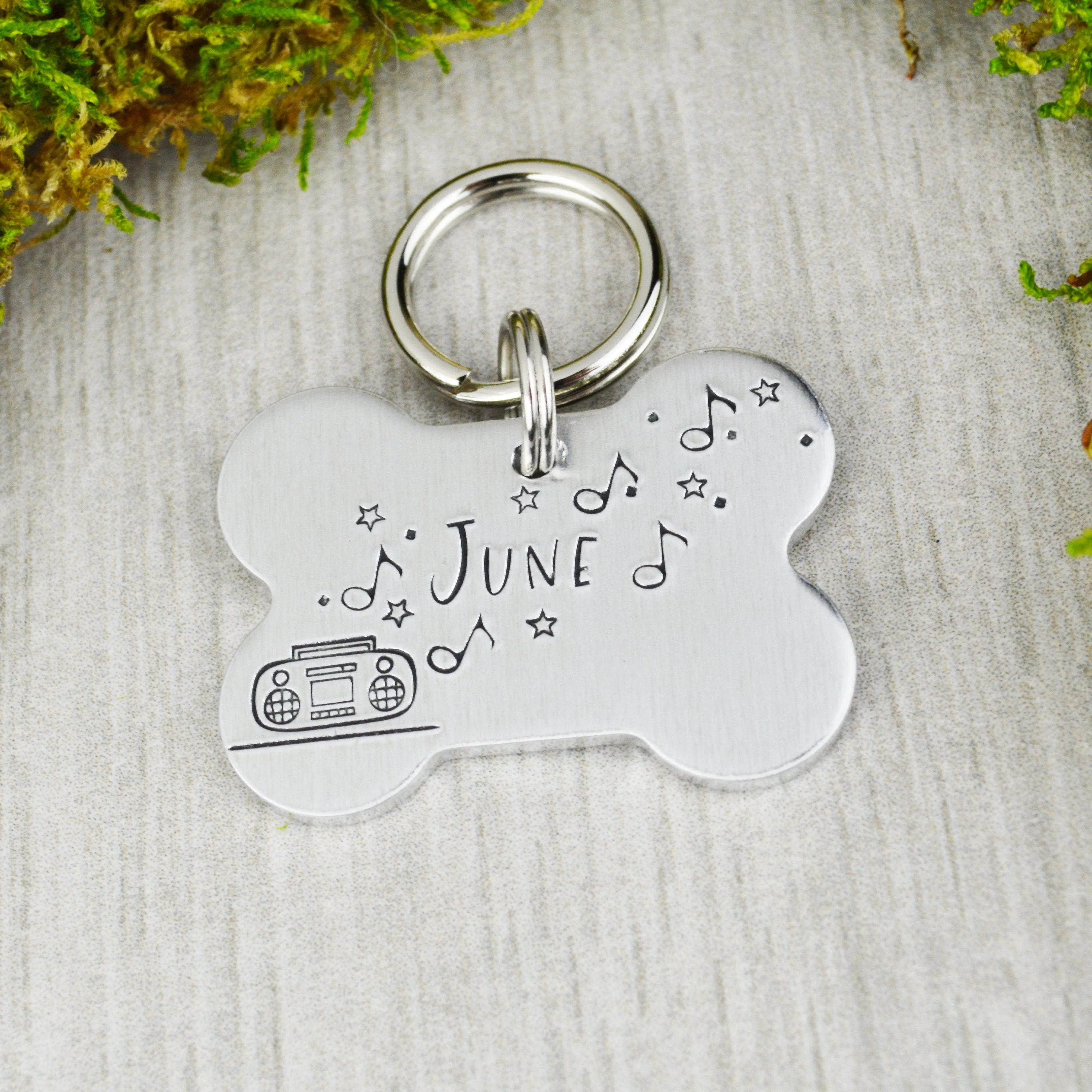 Boombox Bone Pet ID Tag