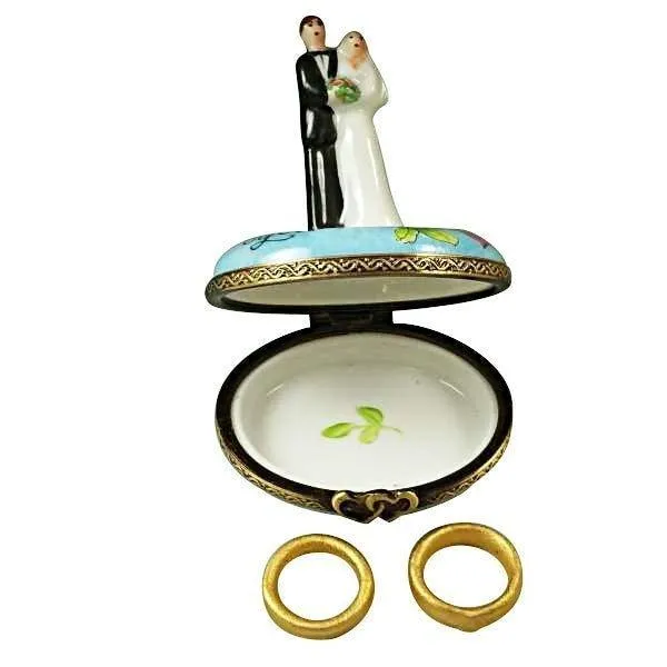 Bride and Groom with 2 Removable Rings