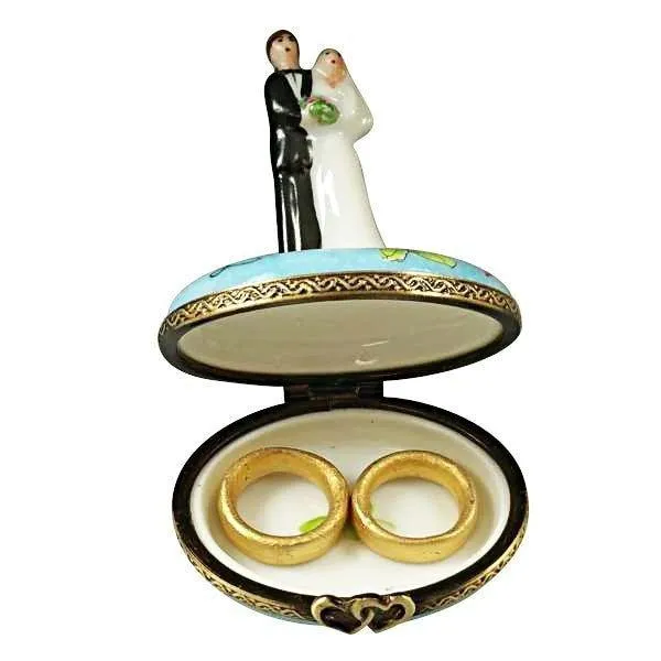 Bride and Groom with 2 Removable Rings