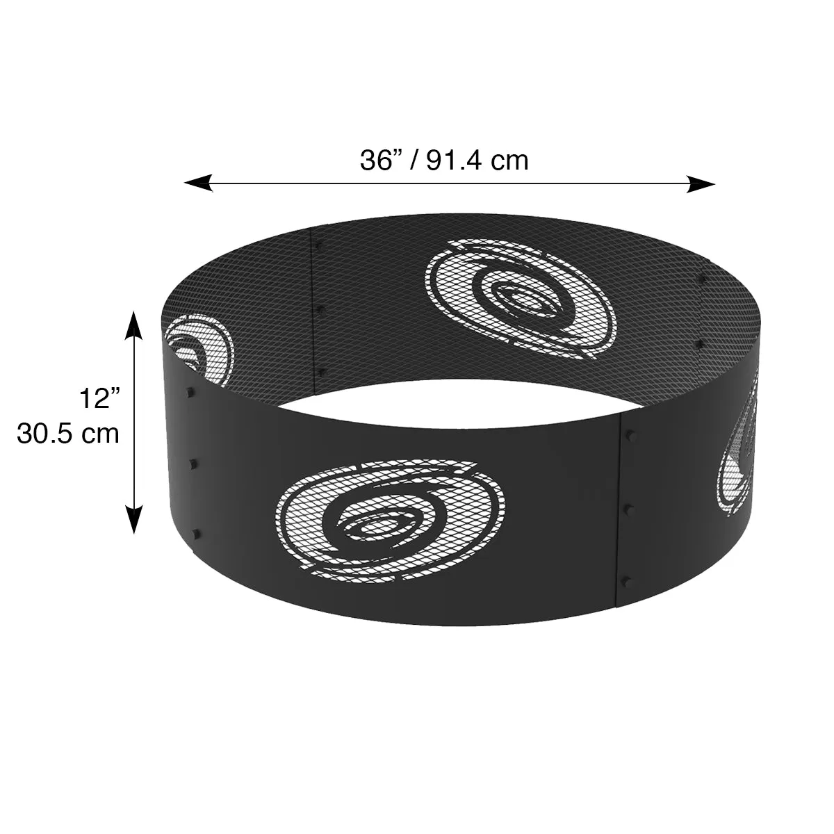 Carolina Hurricanes 36 in. Round x 12 in. High Decorative Steel Fire Ring