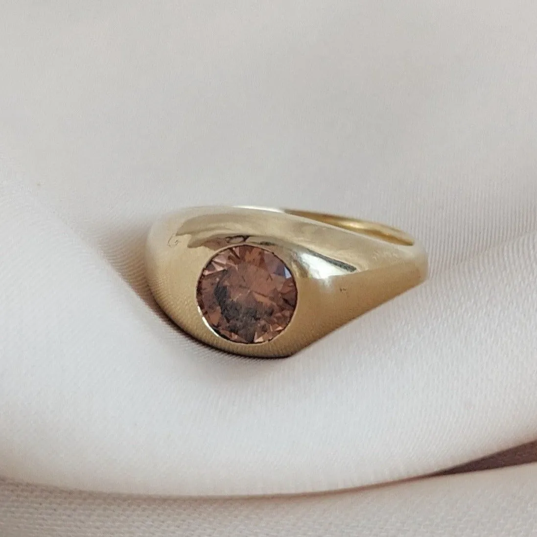 Champagne Zircon Ring