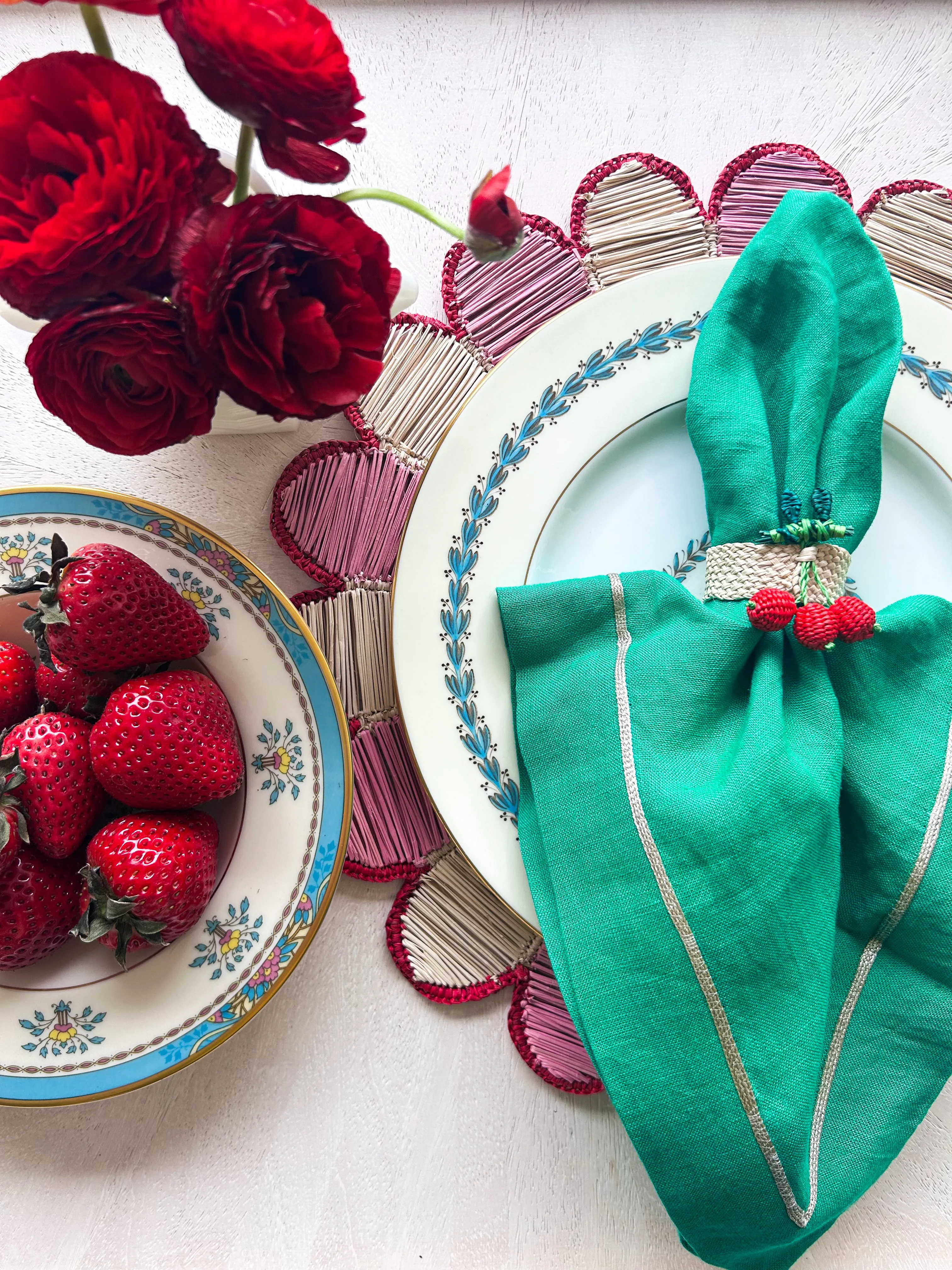 Cheery Cherry Napkin Rings- set of four