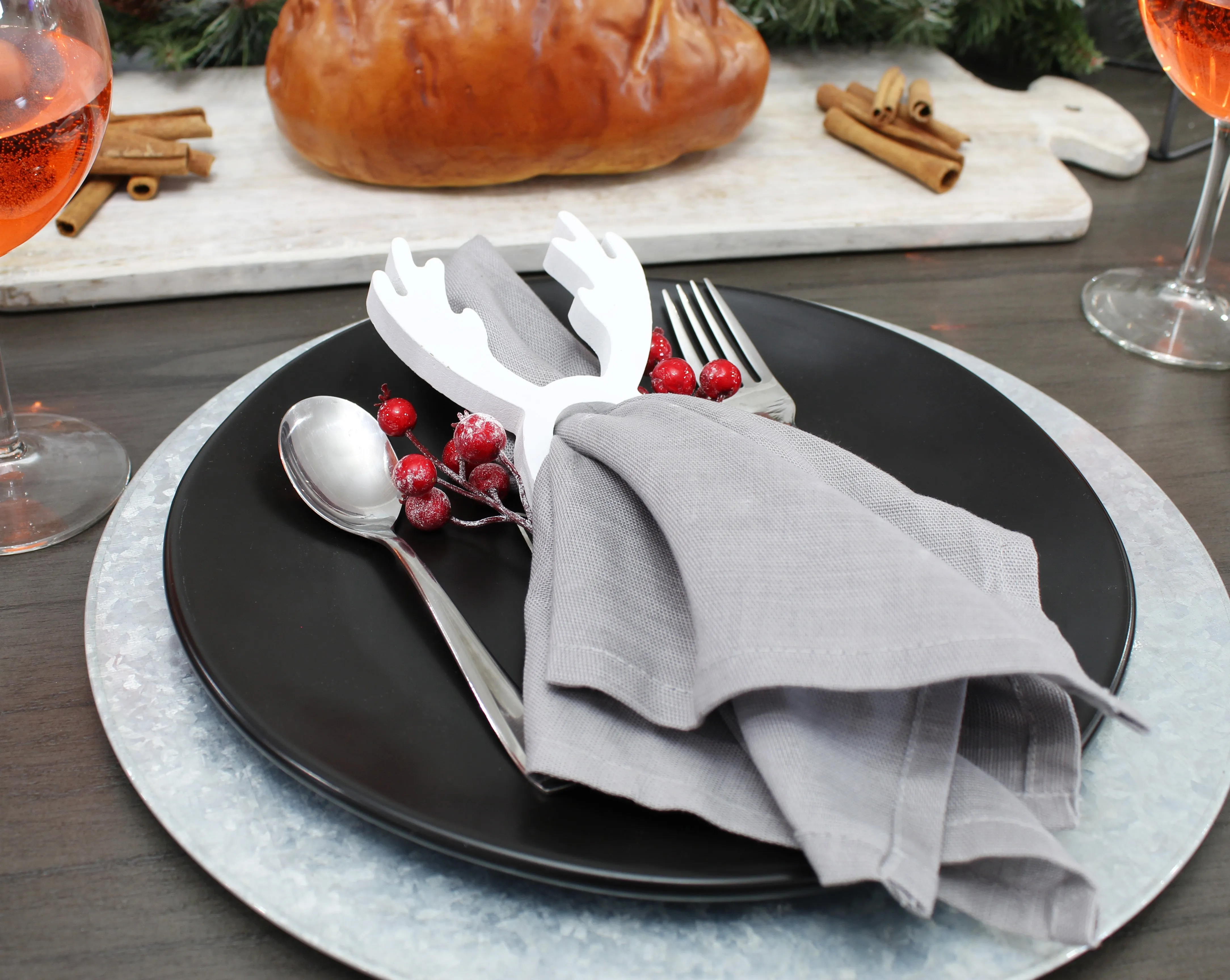 Christmas Reindeer Napkin Rings (White, Case of 400)