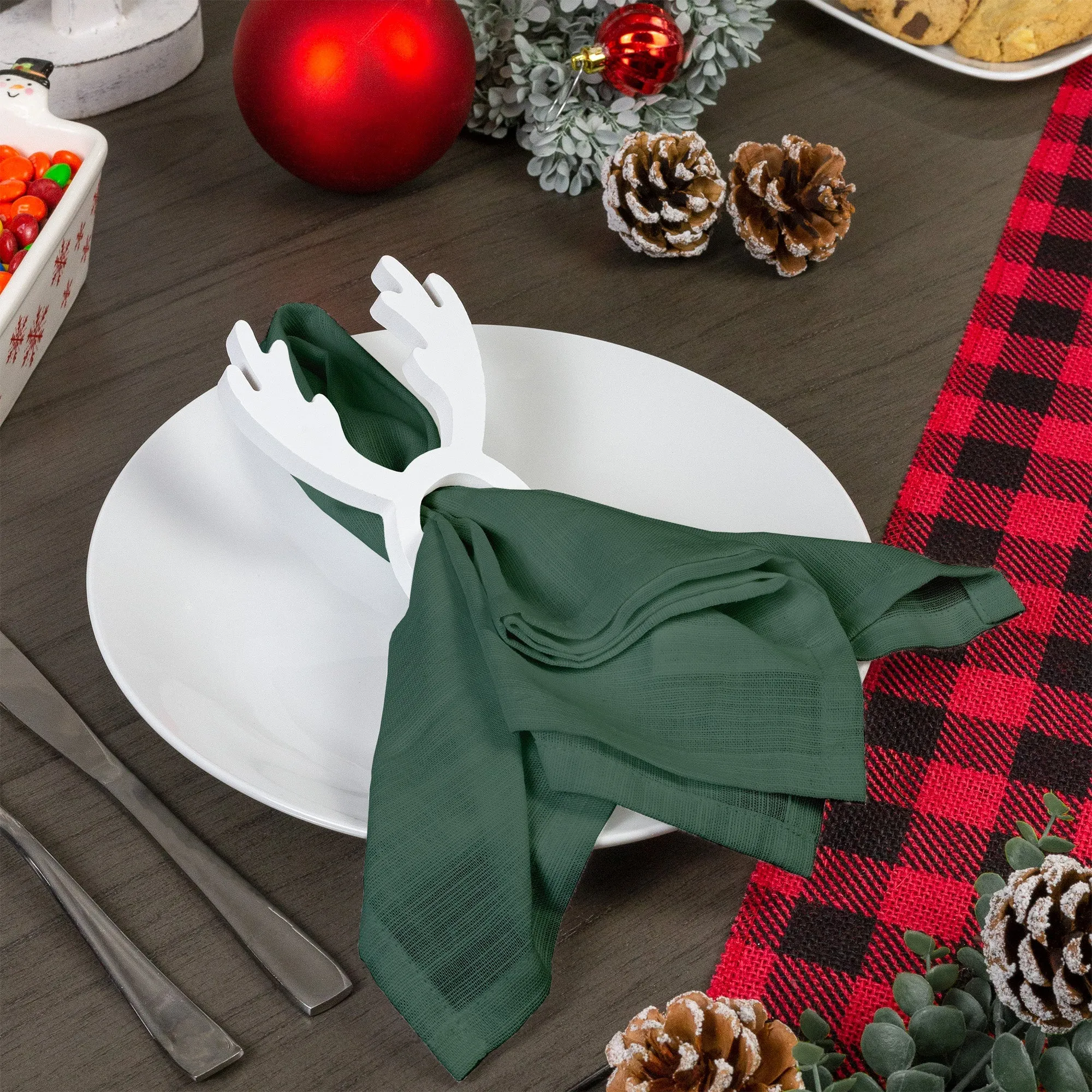 Christmas Reindeer Napkin Rings (White, Case of 400)