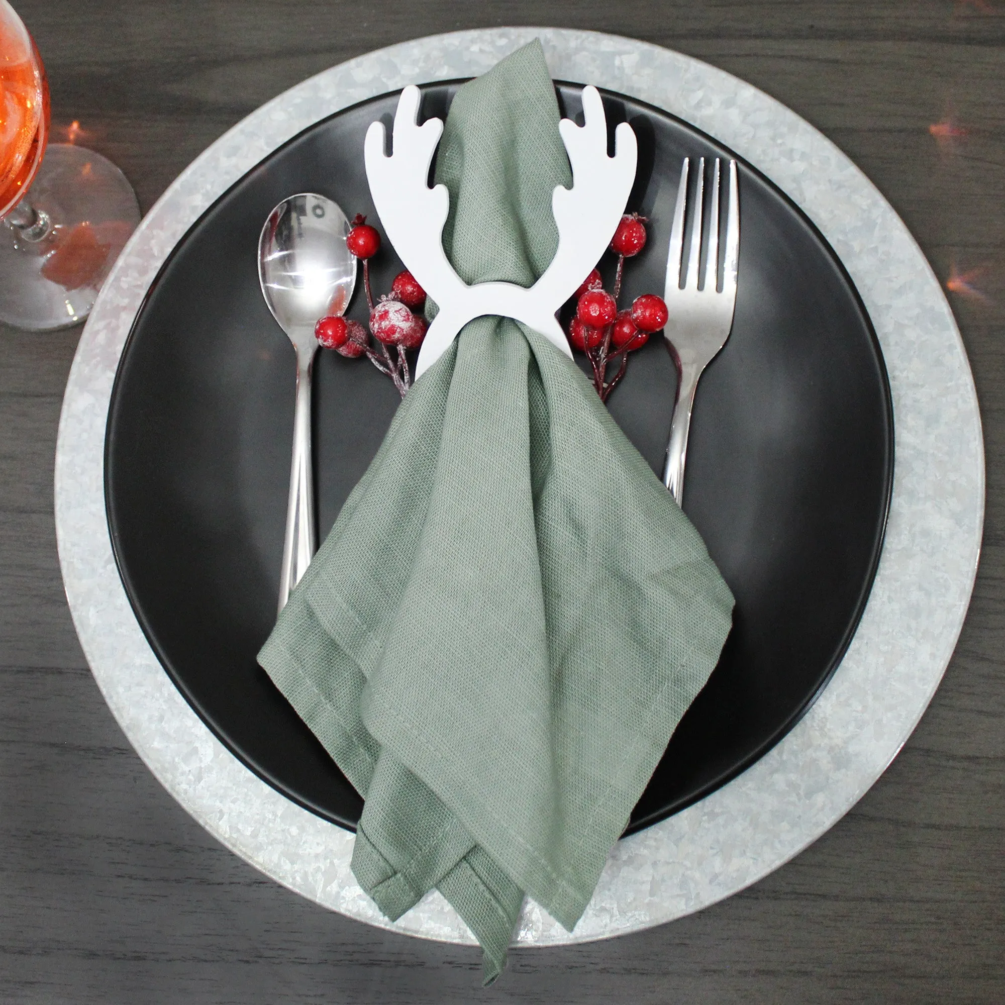 Christmas Reindeer Napkin Rings (White, Case of 400)
