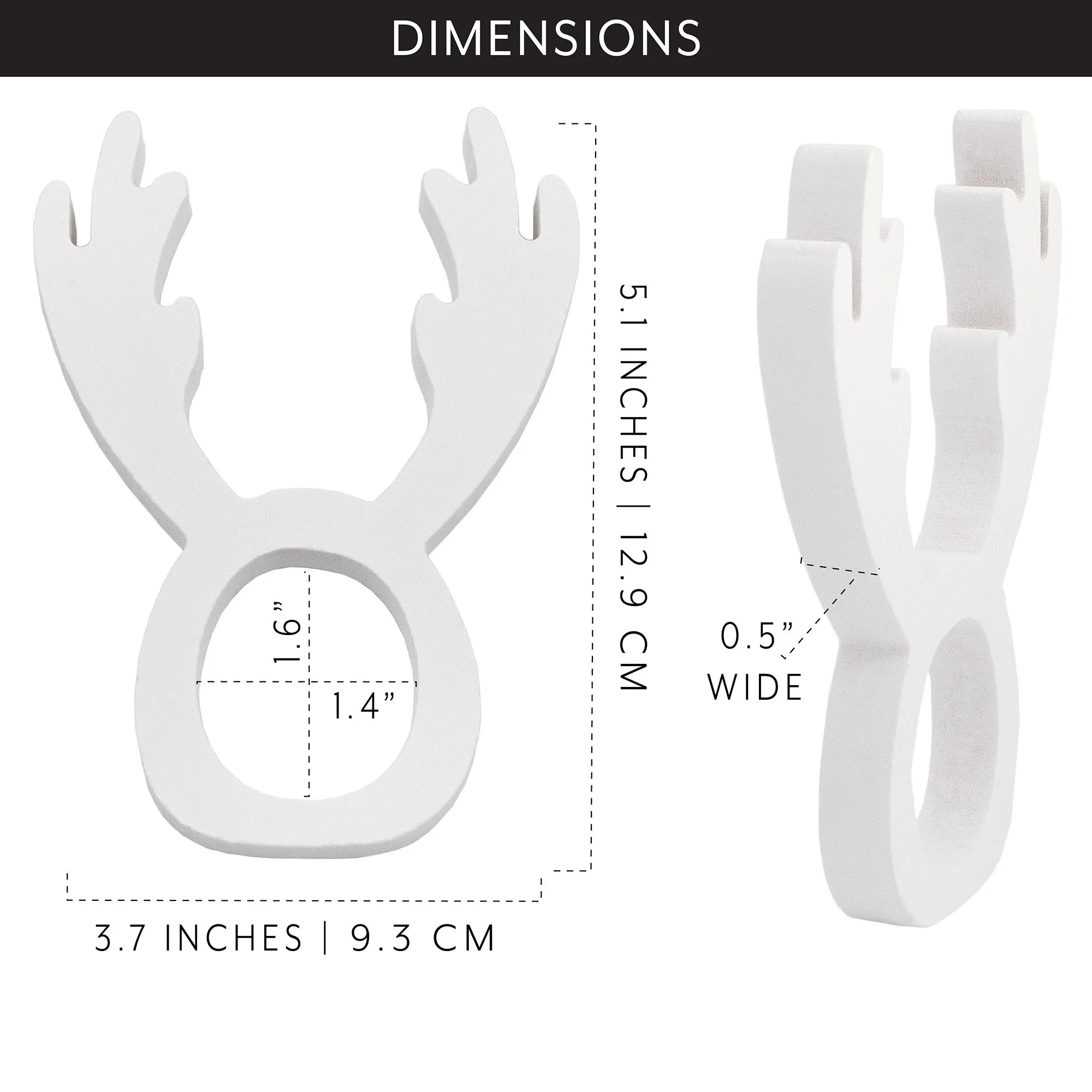 Christmas Reindeer Napkin Rings (White, Case of 400)