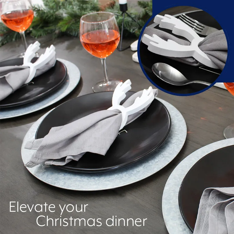 Christmas Reindeer Napkin Rings (White, Case of 400)