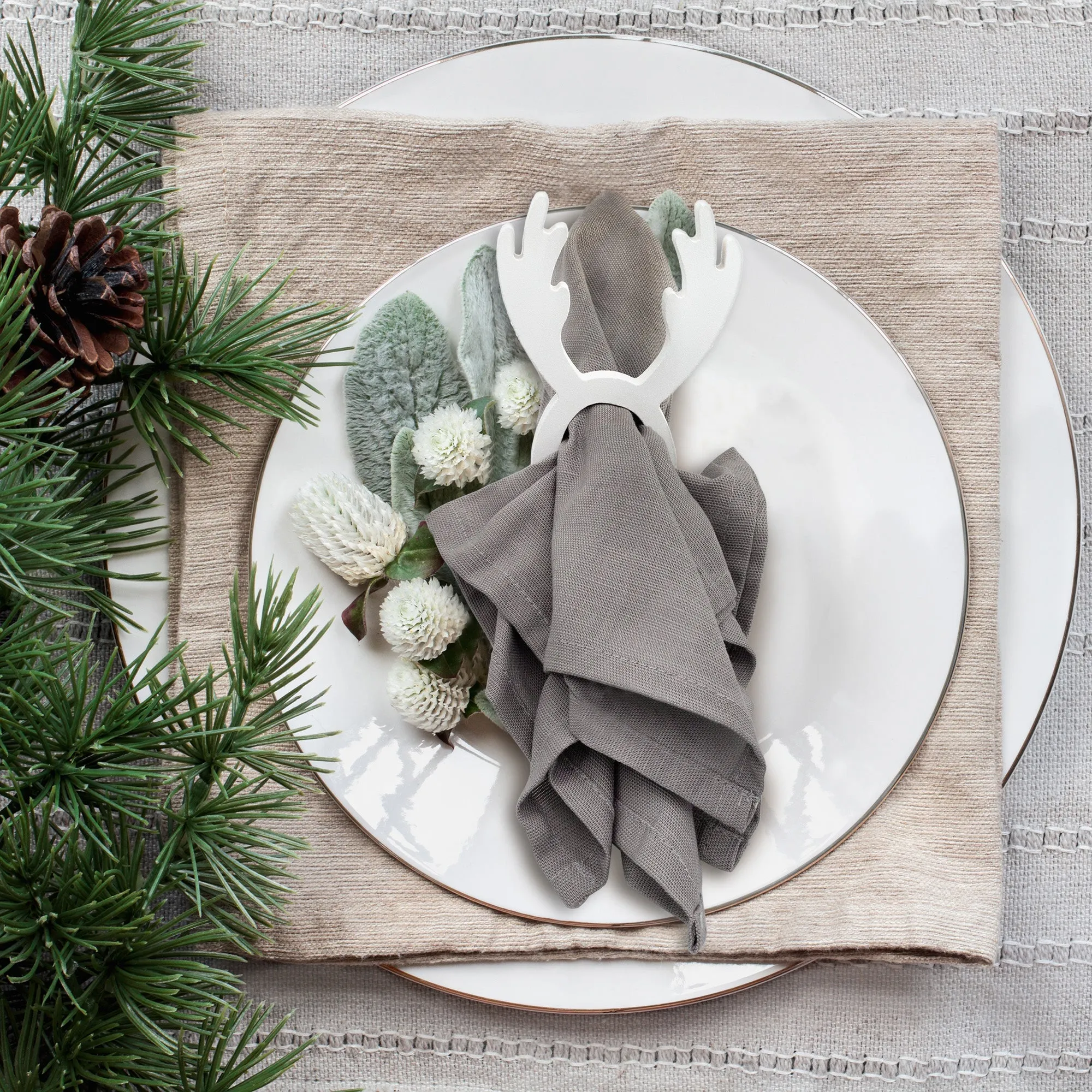 Christmas Reindeer Napkin Rings (White, Case of 400)