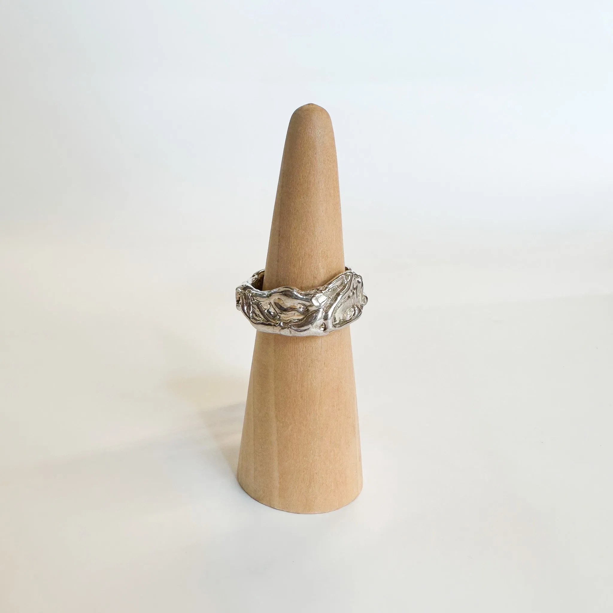 Chunky Molten Sterling Silver Ring