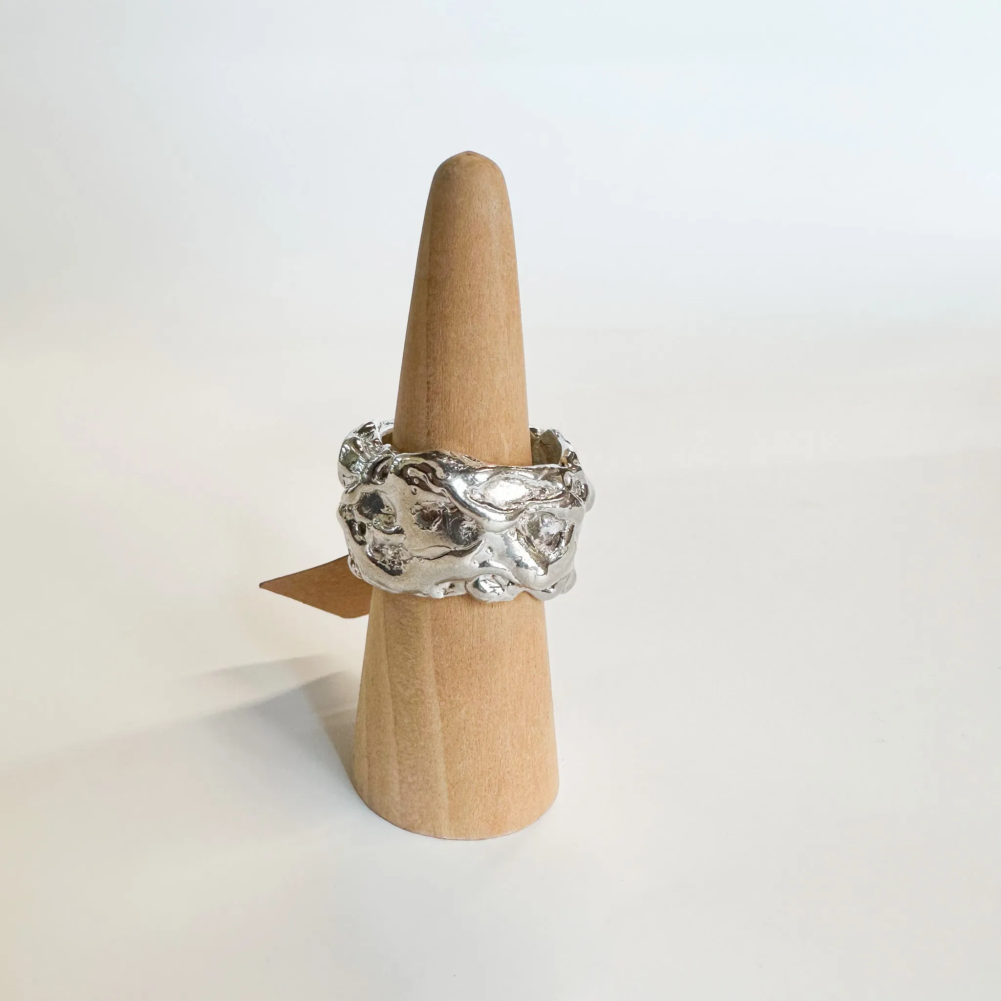 Chunky Molten Sterling Silver Ring