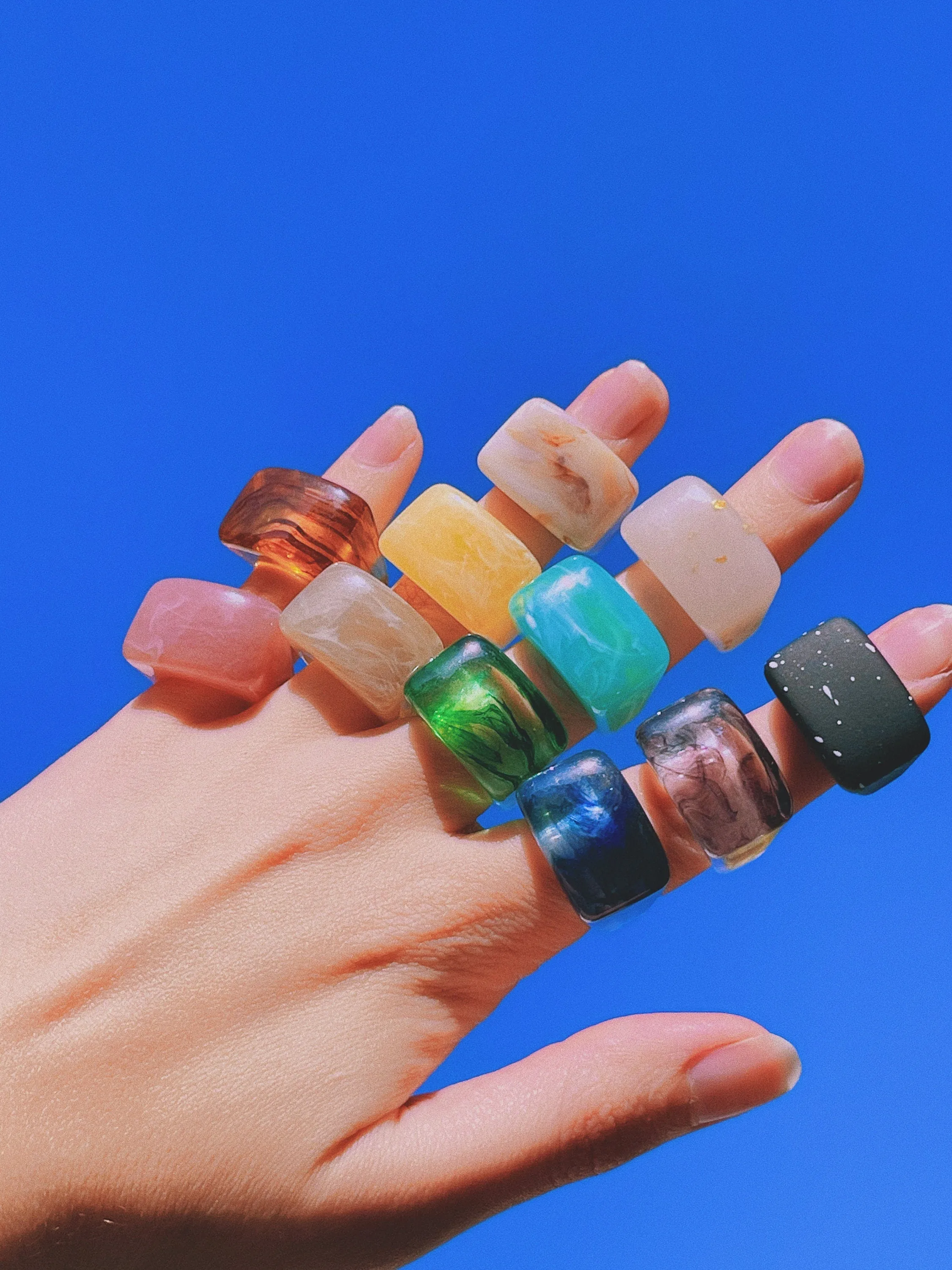 Chunky Square Resin Ring