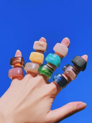 Chunky Square Resin Ring