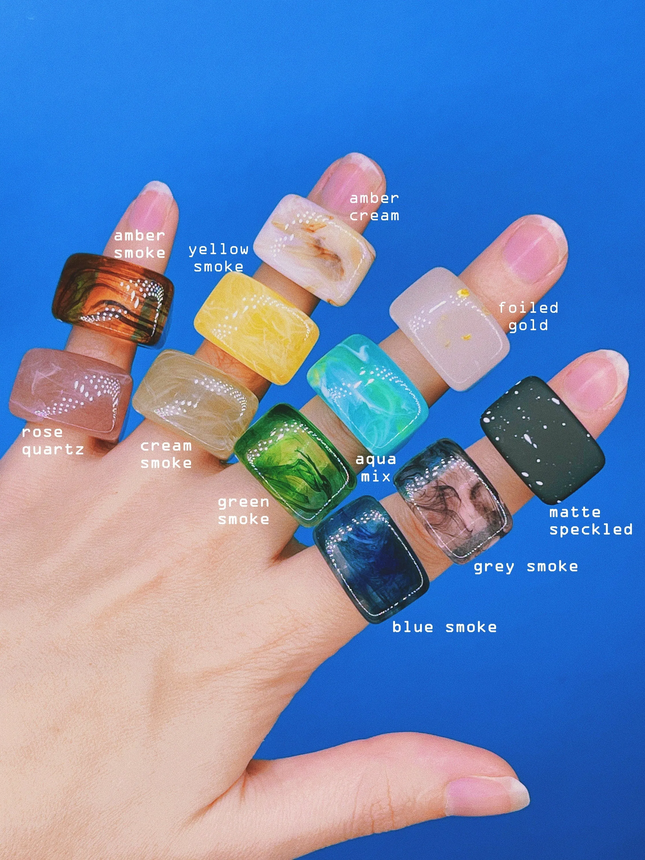 Chunky Square Resin Ring