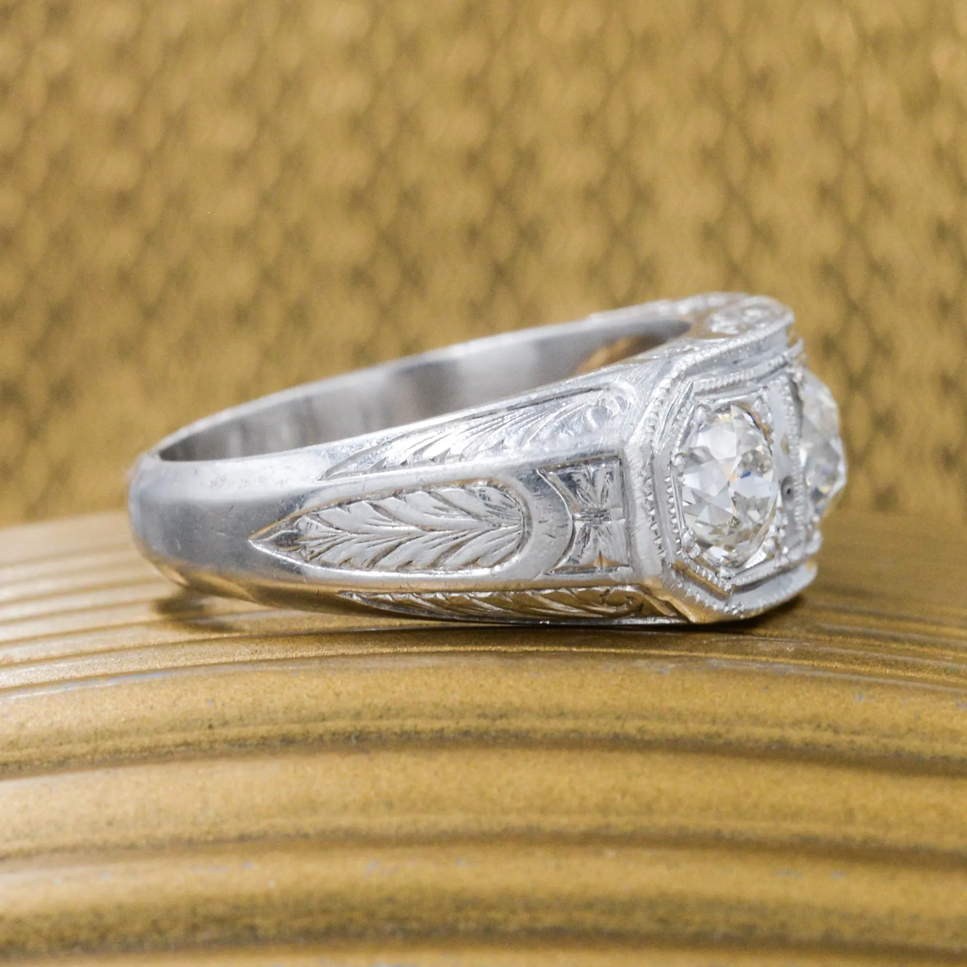 Circa 1920's 3 Stone Diamond Ring