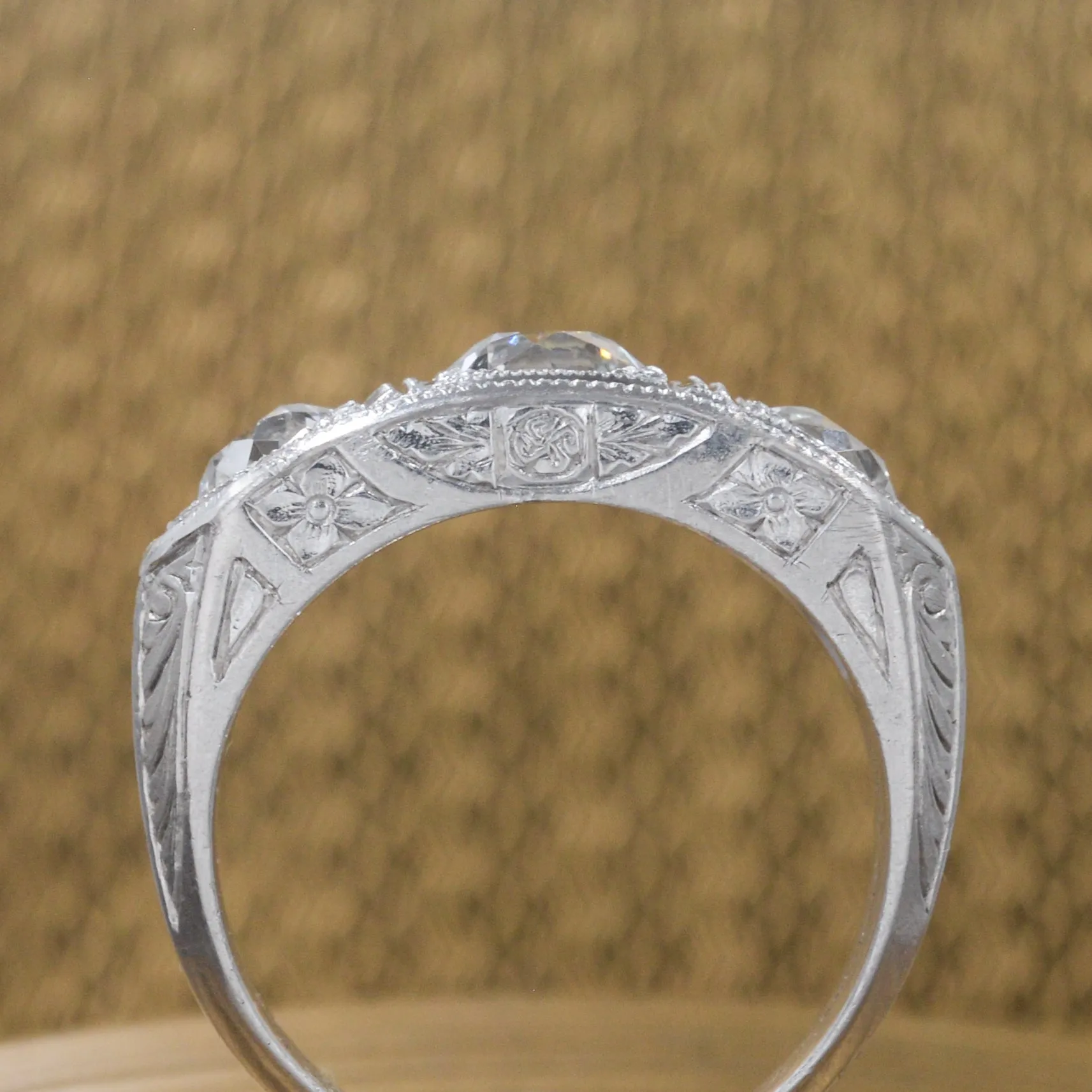 Circa 1920's 3 Stone Diamond Ring