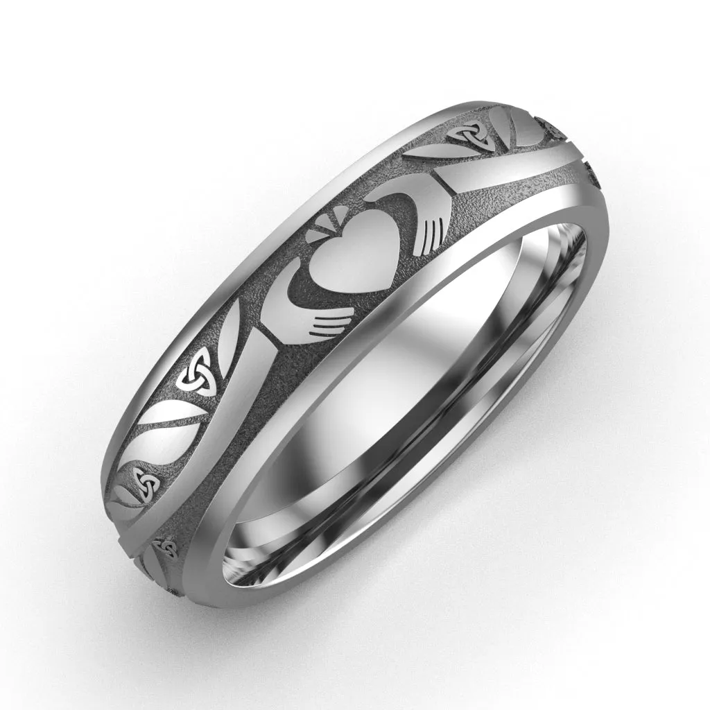 Claddagh Wedding Ring ASI-UCL2-TITAN6M - TITANIUM