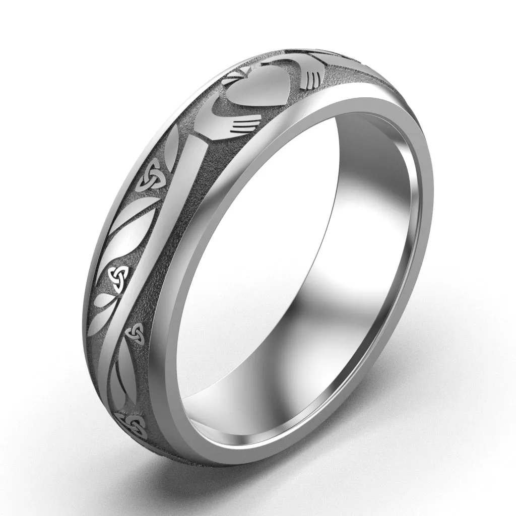 Claddagh Wedding Ring ASI-UCL2-TITAN6M - TITANIUM