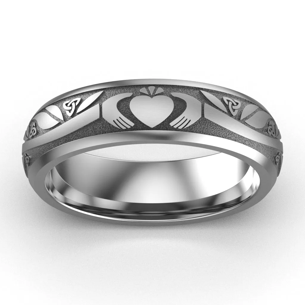 Claddagh Wedding Ring ASI-UCL2-TITAN6M - TITANIUM