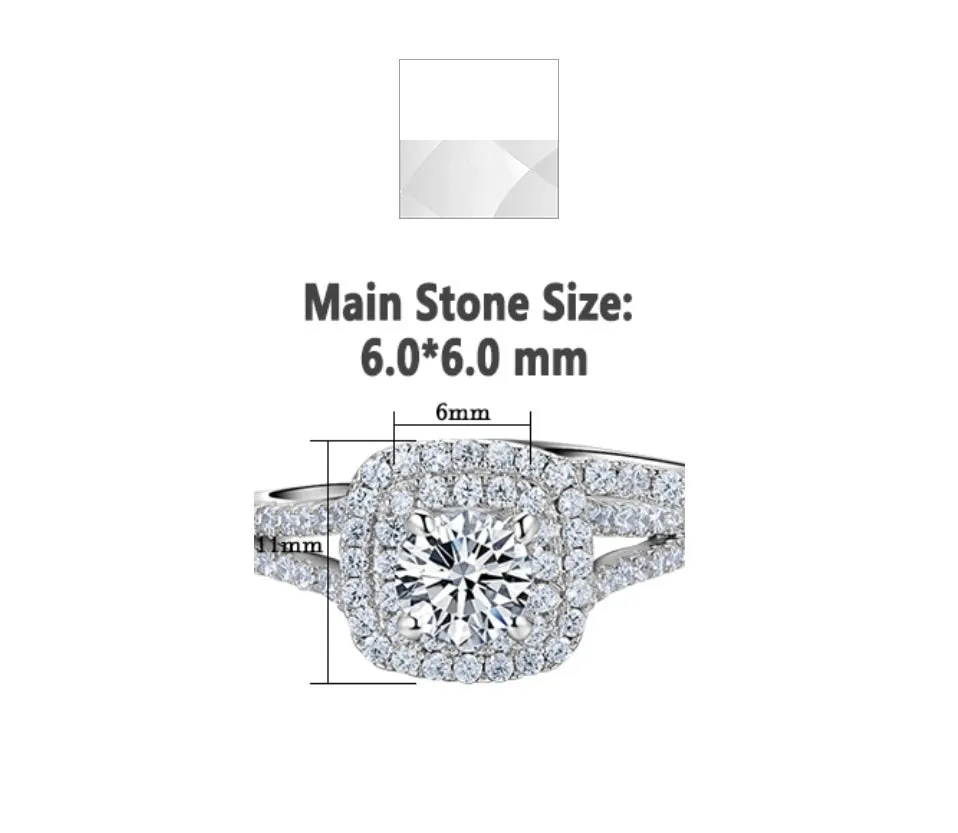 Classic Victorian Style Ring Sets Blue Side Stones Solid 925 Sterling Silver