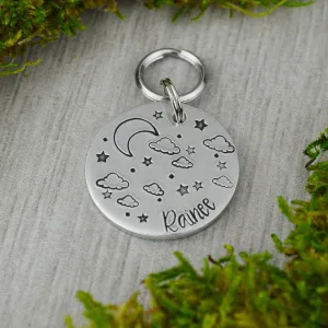 Cloudy Night Pet ID Tag
