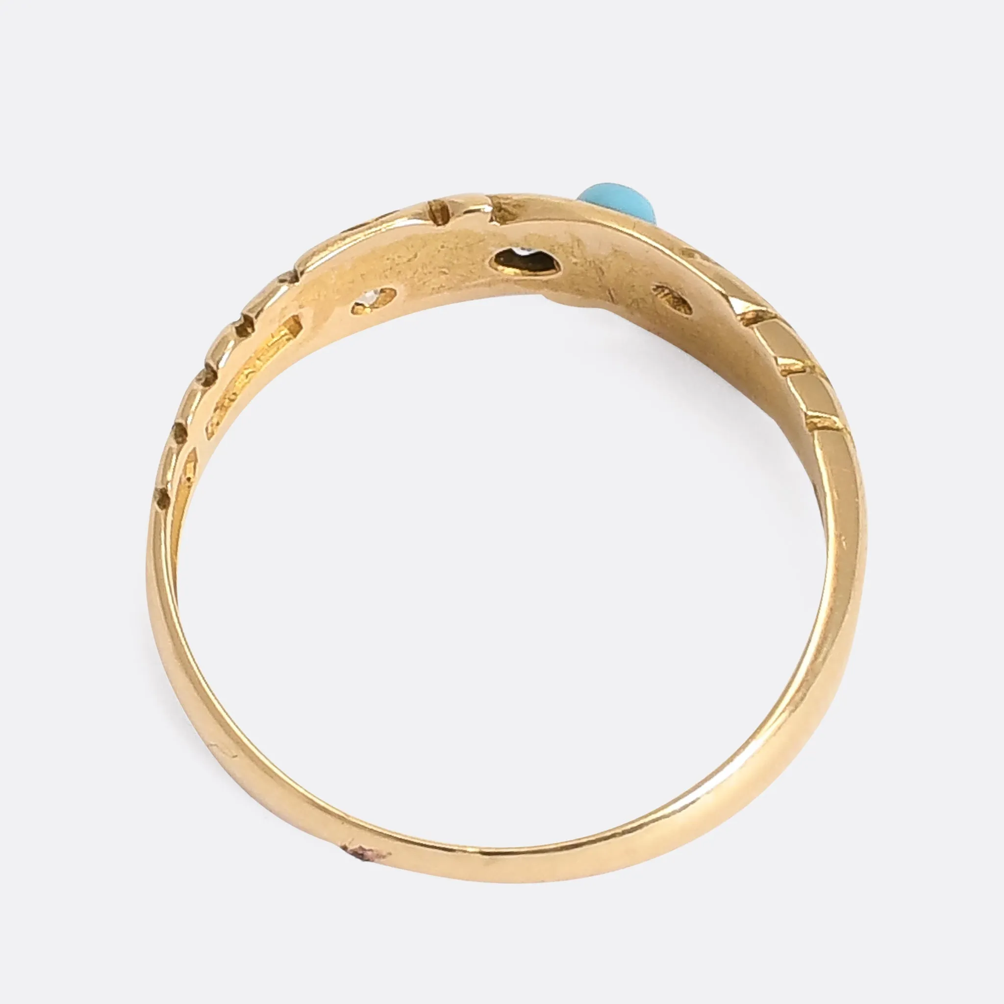 (Copy) Late Victorian Turquoise & Diamond Ring