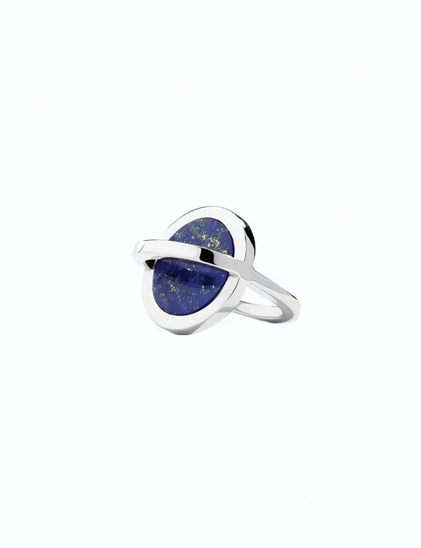 Cross Circle Ring with Stones