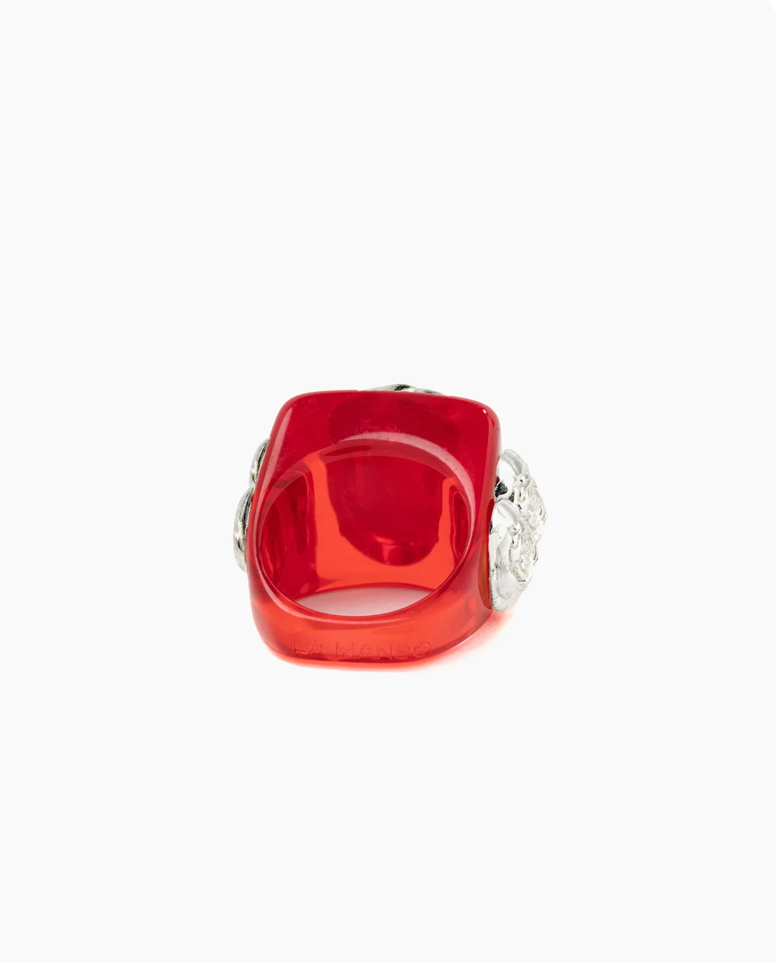 Crystal Red on Silver Rosetón