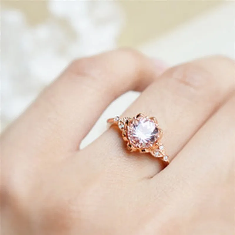 Crystal,Rose Gold Ring